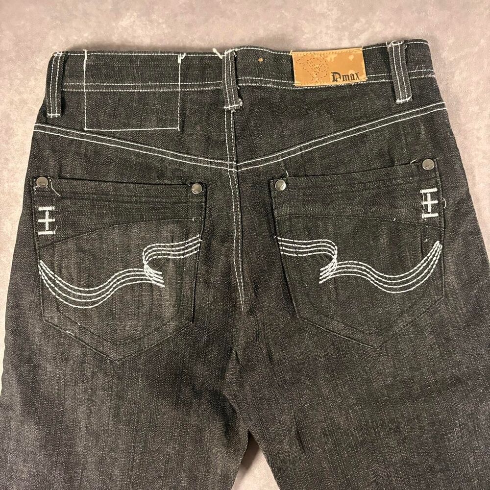 vintage y2k dmae embroidered black jeans